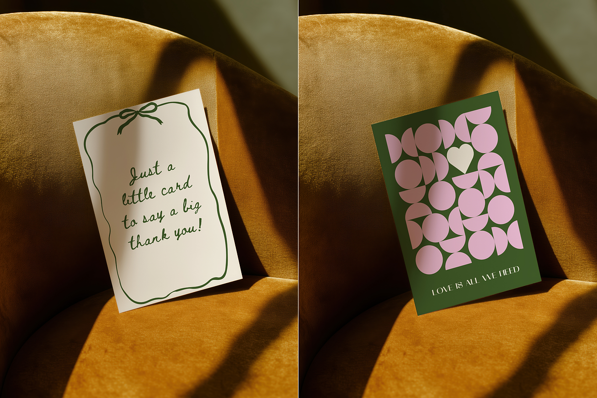 5x7 Vintage Style Invitation Mockup, a Product Mockup by Serenefeeling (Photo 2 of 6)