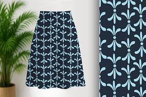 Blue Organic Petals Seamless Repeat, a Pattern Graphic by Sharon Schwalbe