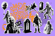 Retro halftone Halloween collection, a Texture Illustration by Lana Sham (Thumbnail 6 of 20)