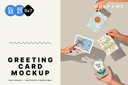 B6/A5 greeting card mockup, a Merchandise Mockup by MCKP*ME