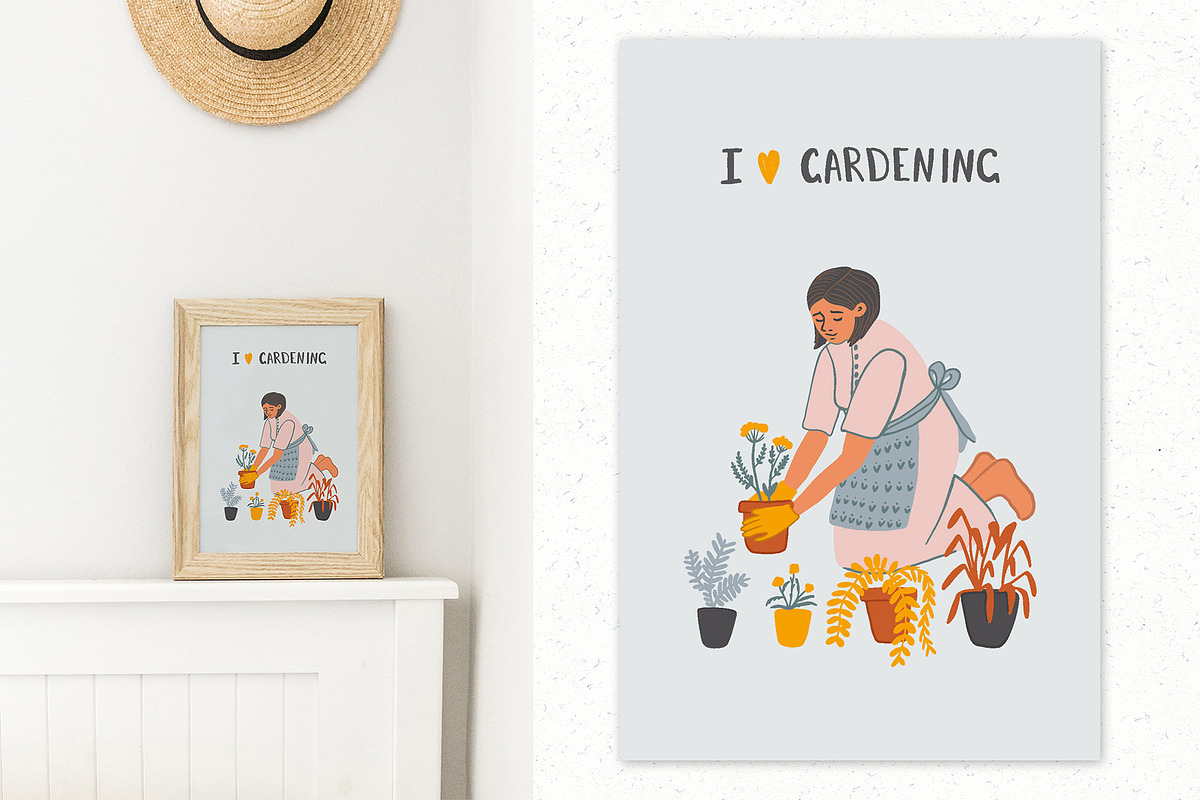 Gardening clipart, stickers. Plants, an Illustration by ann_etc (Photo 7 of 11)