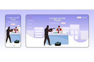 Large Scale Theft Landing Page