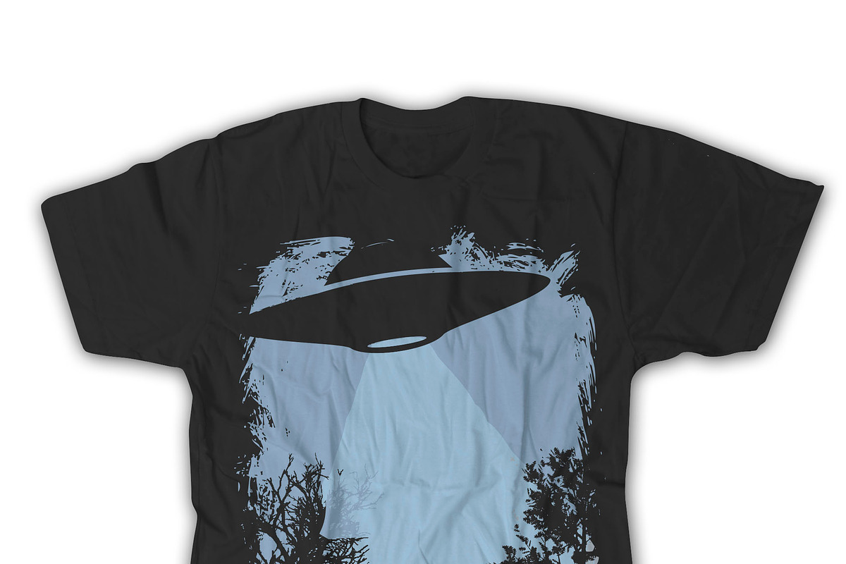 Abduction Silhouette T-Shirt Vector, an Illustration by Aurum Creative (Photo 2 of 2)