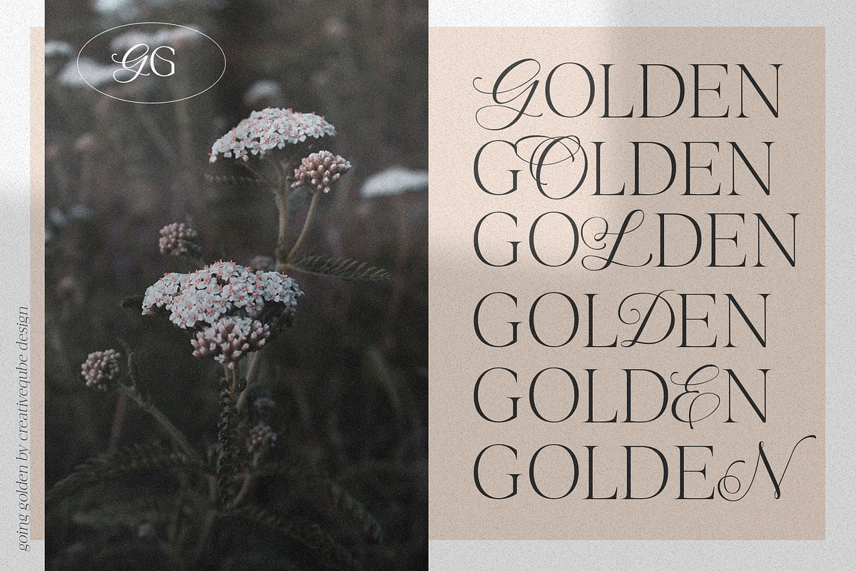 Going Golden Font Family, a Serif Font by Creativeqube Design (Photo 8 of 17)
