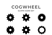 Set glyph icons of cogwheel, a Solid Icon by motorama (Thumbnail 1 of 2)