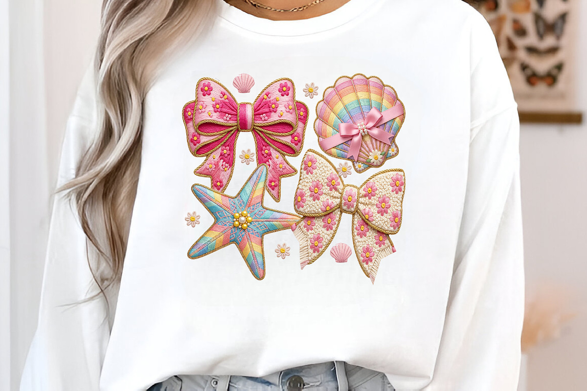 Seashell Summer Patchwork Shirt, an Illustration by CreationArt (Photo 3 of 5)