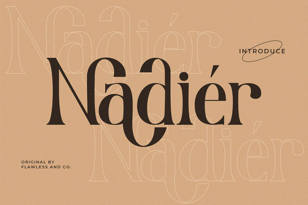 Nadier - Classic Retro Typeface, a Serif Font by Flawless And Co (Photo 1 of 12)