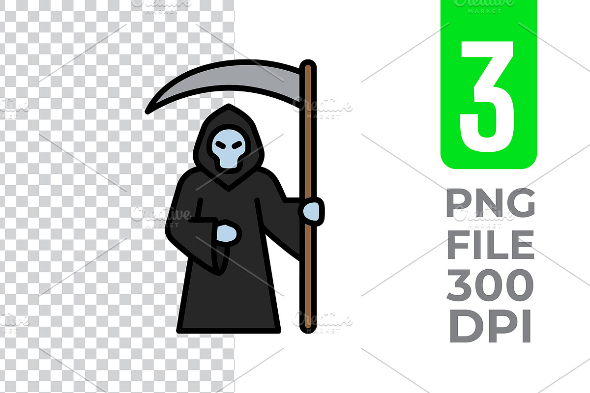 Grim Reaper Vector Trio Pack, an Object Graphic by Artonix (Photo 3 of 3)