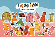 Fashion Vector Collection + Font, a Decorative Illustration by Anada Arty (Thumbnail 1 of 10)