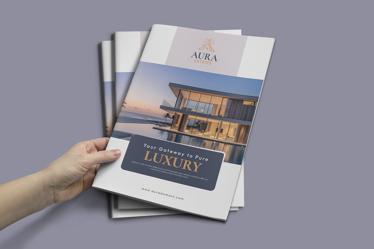 Luxury Real Estate Agency Brochure, a Brochure Template by VectStock (Photo 5 of 6)