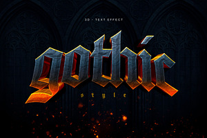 Gothic 3D Text Effect Template, a Layer Style Add-On by DesignerCandies