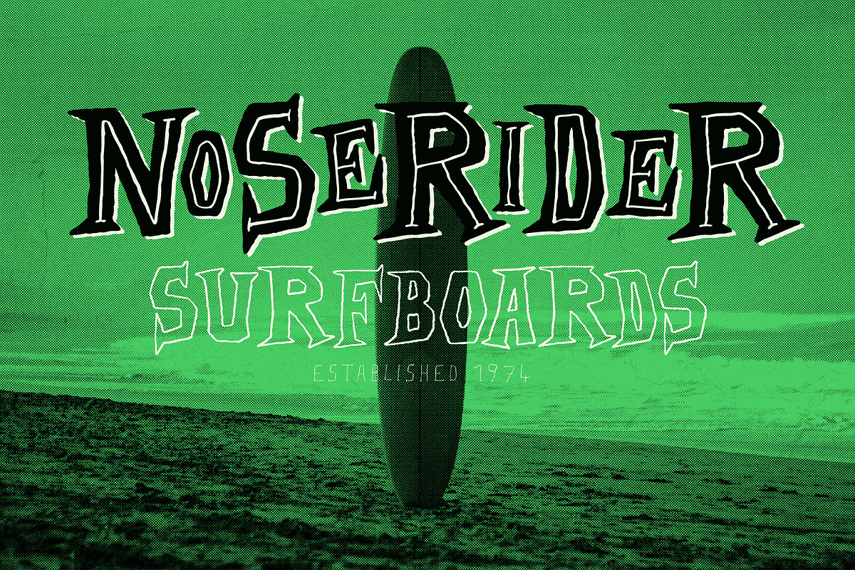 Surfnik - A Hand-Made Surf Font, a Serif Font by Wingsart Studio (Photo 9 of 15)