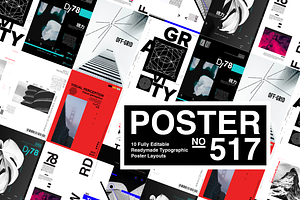 10 Fully Editable Typographic Poster