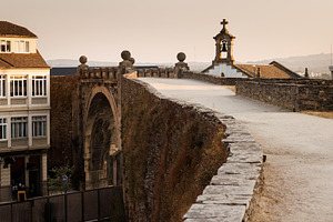 Ancient Roman Walls Walkway and Chapel, Lugo, Spain