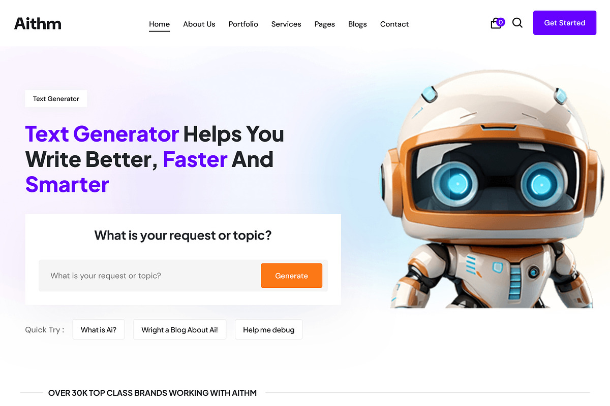 Aithm - AI Agency & Startup Template preview 4