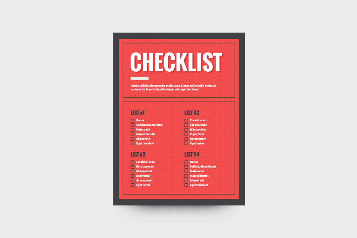 A Set of Five Checklists, a Graphic by Orange Graphics (Photo 2 of 6)
