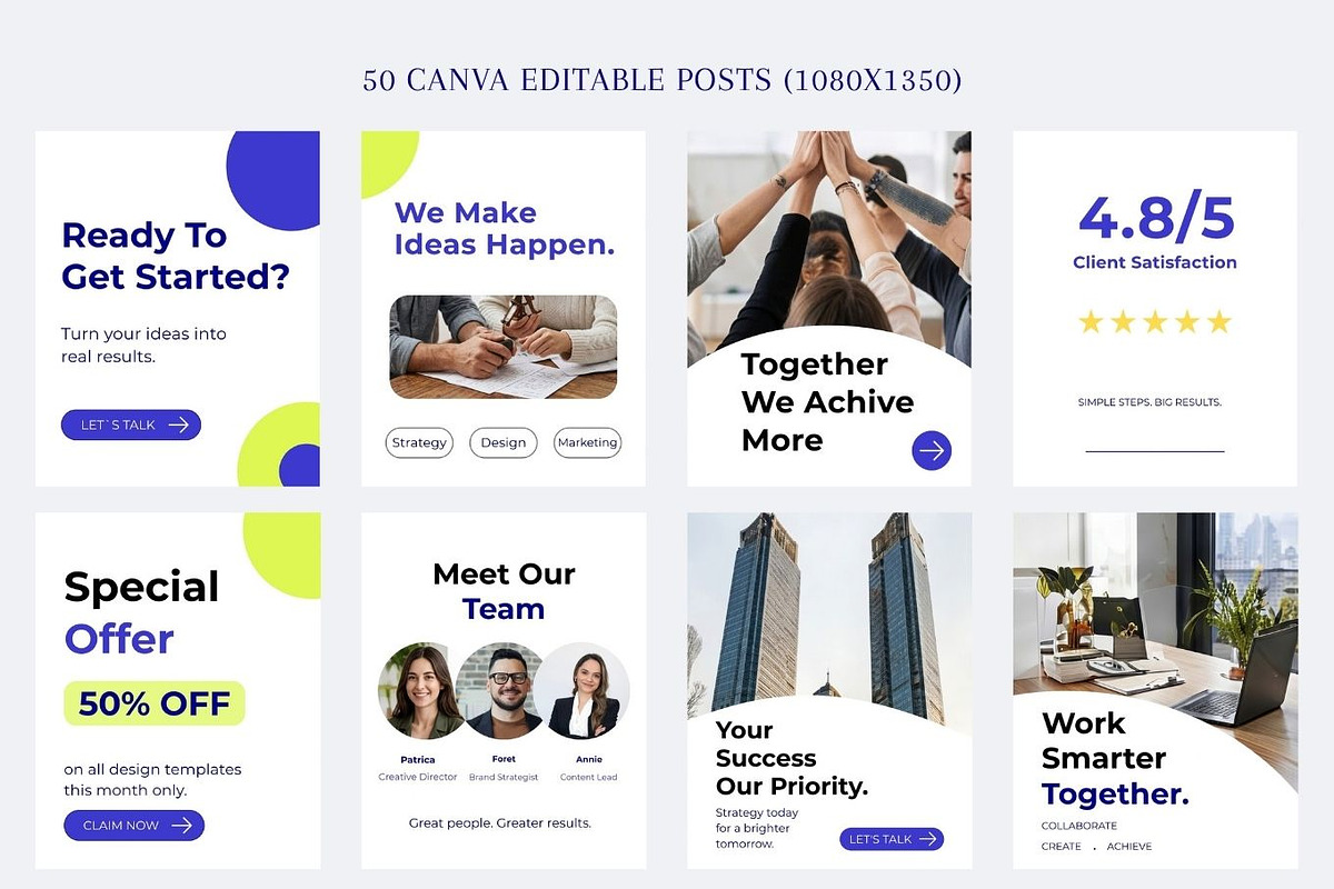 Modern Business Instagram Post Packs, a Social Media Template by Arslan (Photo 3 of 6)