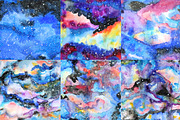 Galaxy watercolor illustrations set, a Texture Illustration by tamara.comotomka (Thumbnail 2 of 6)