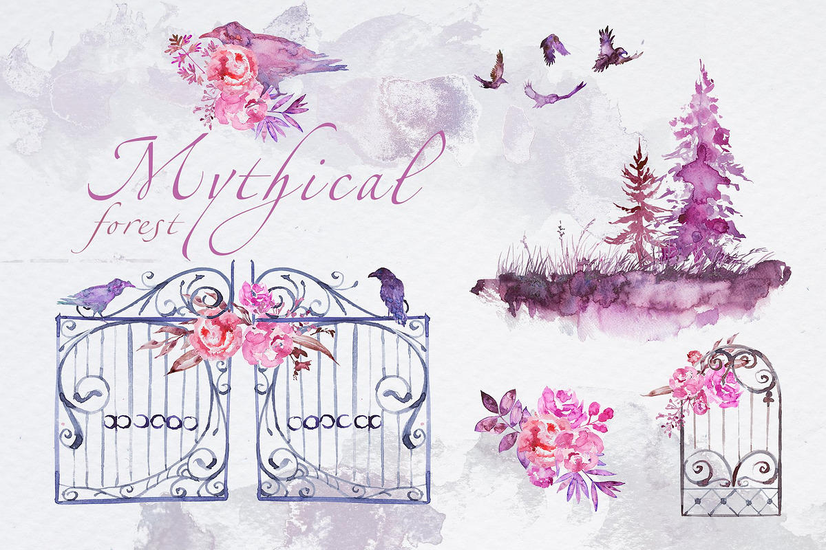 90%OFF! Watercolor Forest Bundle, an Animal Illustration by ArtCreationsDesign (Photo 8 of 18)