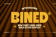 Bined – Bold Retro Sans Serif Font, a Sans Serif Font by MaikoHatta (Thumbnail 1 of 8)