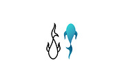 Blue fish vector logo, a Branding & Logo Template by Magda (Thumbnail 2 of 3)