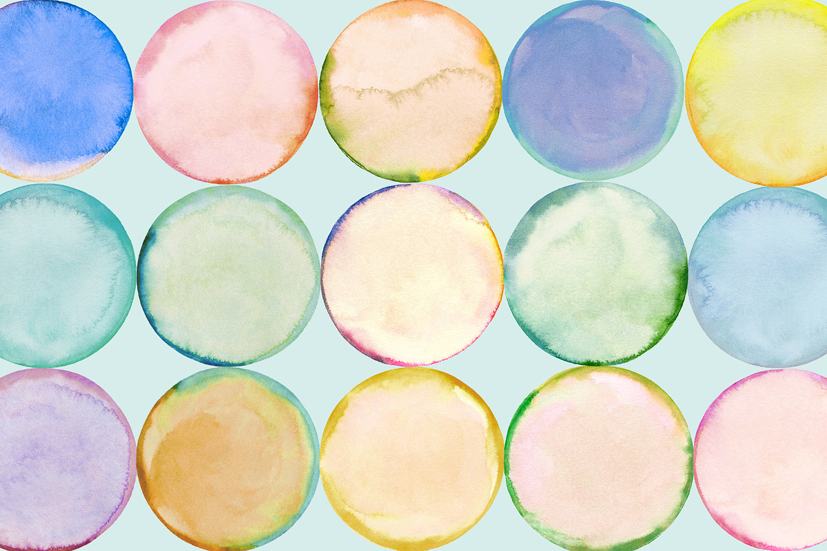 Watercolor Circles, an Object Graphic by Basia Stryjecka (Photo 13 of 16)