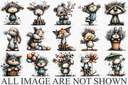 Whimsical Spring Animals Clipart PNG, an Illustration by Canvas Craft (Thumbnail 3 of 7)