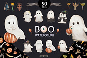 Boo watercolor, an Animal Illustration by Design X0 (Thumbnail 1 of 9)