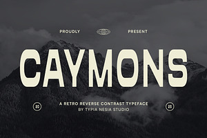 Caymons - Bold Condensed Retro Sans, a Sans Serif Font by Typia Nesia