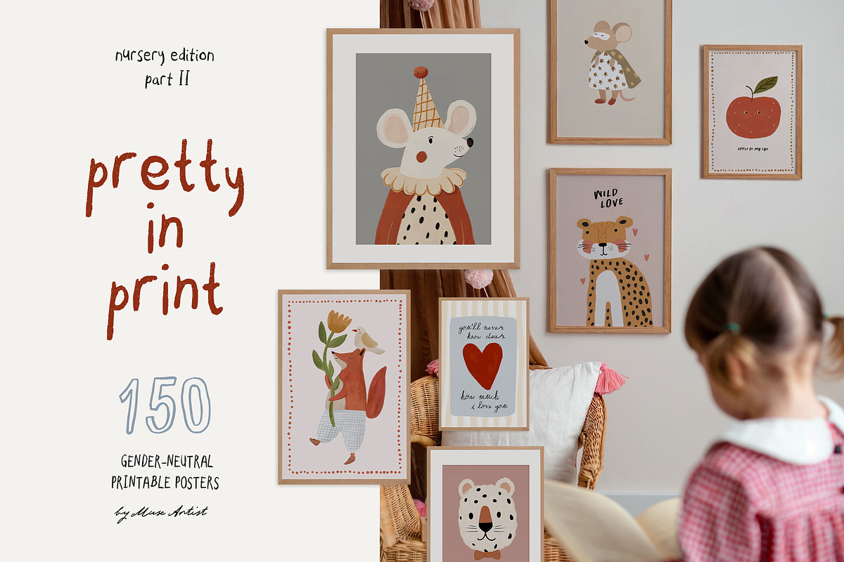Pretty in Print - 150 Kids Posters, a Background Graphic by Muse Artist (Photo 1 of 16)
