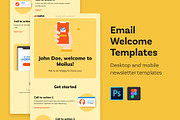Email Templates (Welcome), an Email Template by Middltone (Thumbnail 1 of 3)