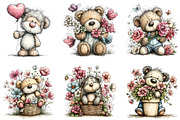 Teddy Bear Mother’s Day Clipart, an Illustration by CraftArtStudio (Thumbnail 2 of 6)