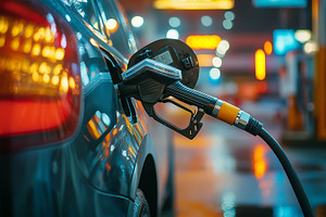 Car being refueled at gas station, a Transportation Photo by MistyDay
