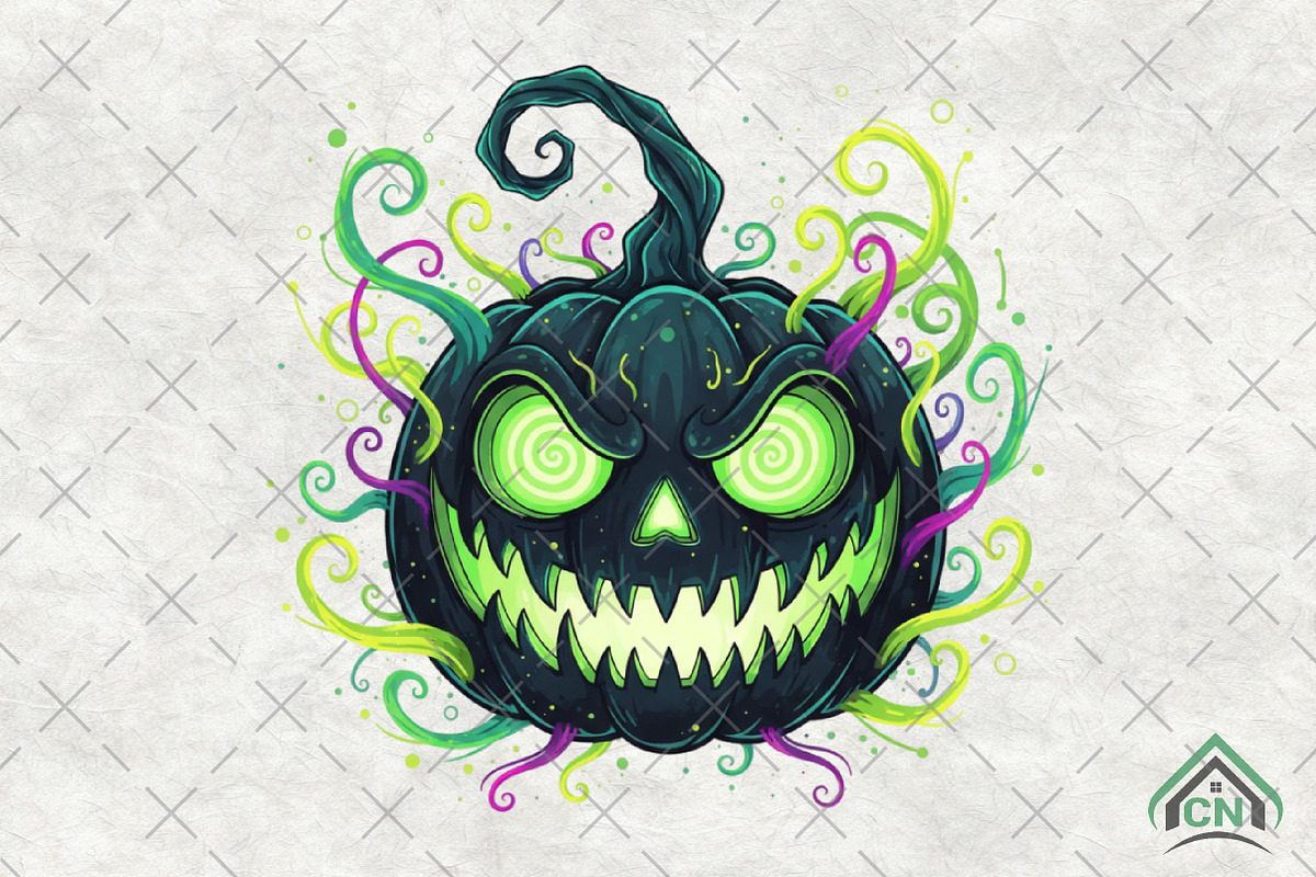 Spooky Pumpkin PNG, an Illustration by Craft Nest (Photo 1 of 6)