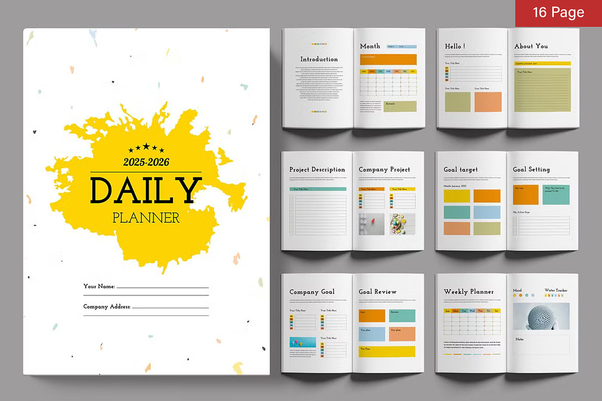Planner Template Bundle, a Stationery Template by ContestDesign (Photo 5 of 39)