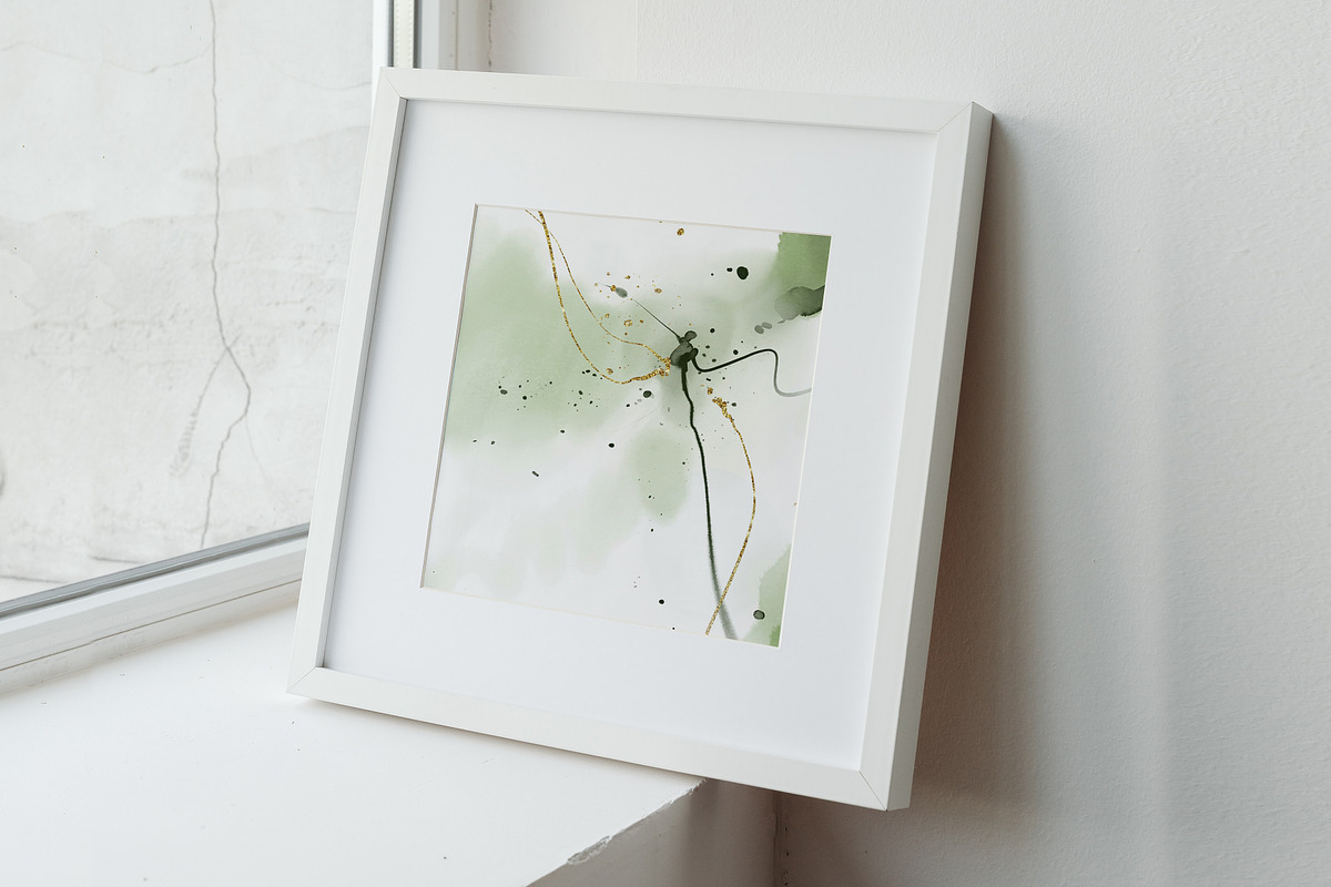 Watercolor Green Abstract Background, a Background Graphic by Yorda Studio (Photo 6 of 8)