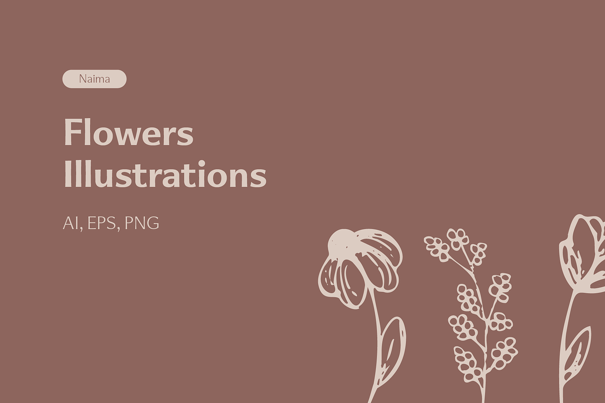 Minimalist Flowers Illustrations, an Illustration by naima.design (Photo 2 of 6)