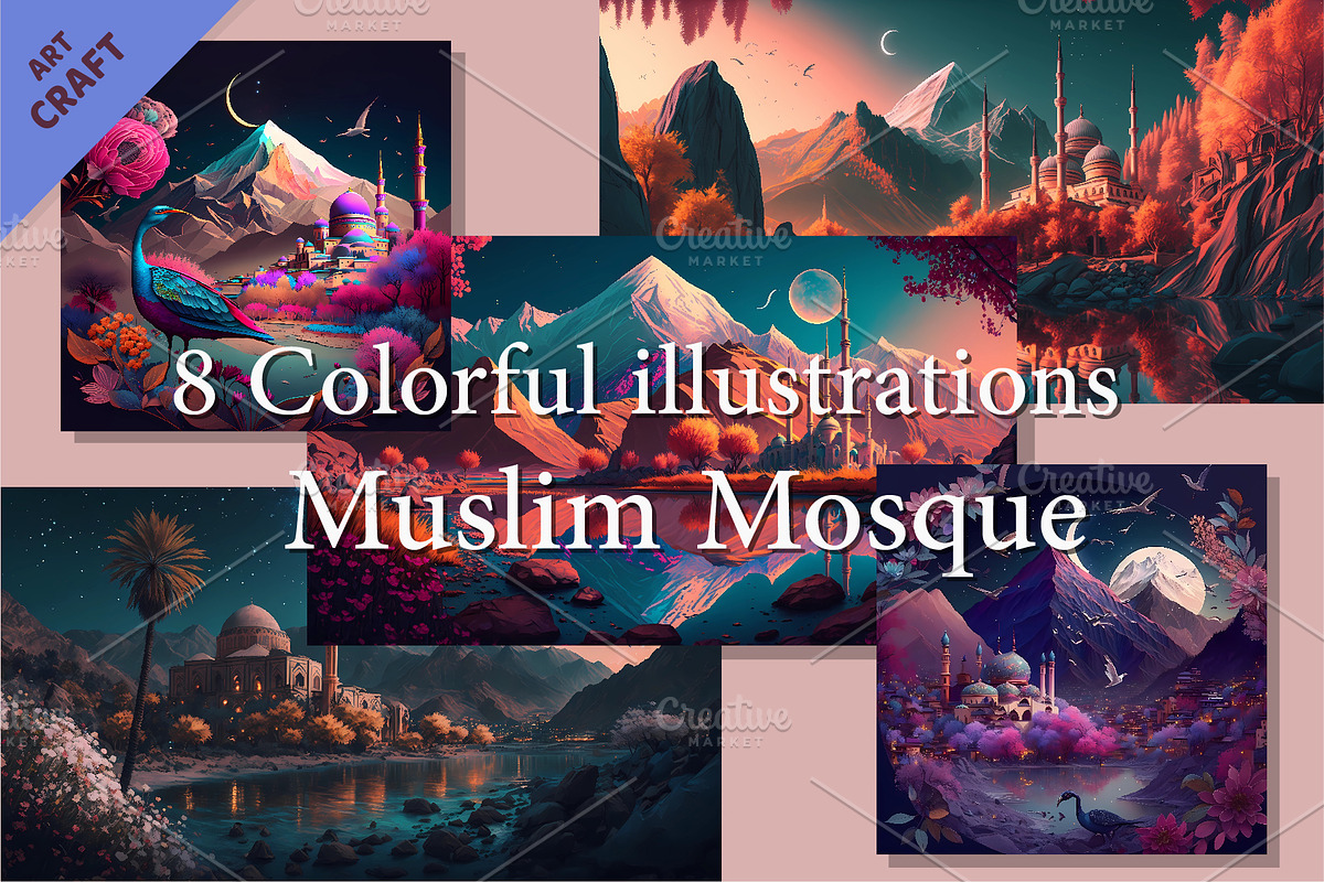 Muslims Mosque. Illustration., a Background Graphic by KENO Mascots (Photo 1 of 3)