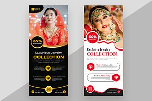 Jewelry Roll up Standee Banner, a Stationery Template by nandinigraphics