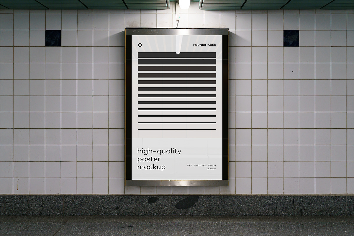 Subway Poster Mockup Bundle Metro, an Advertising Mockup by FoundImages (Photo 6 of 61)
