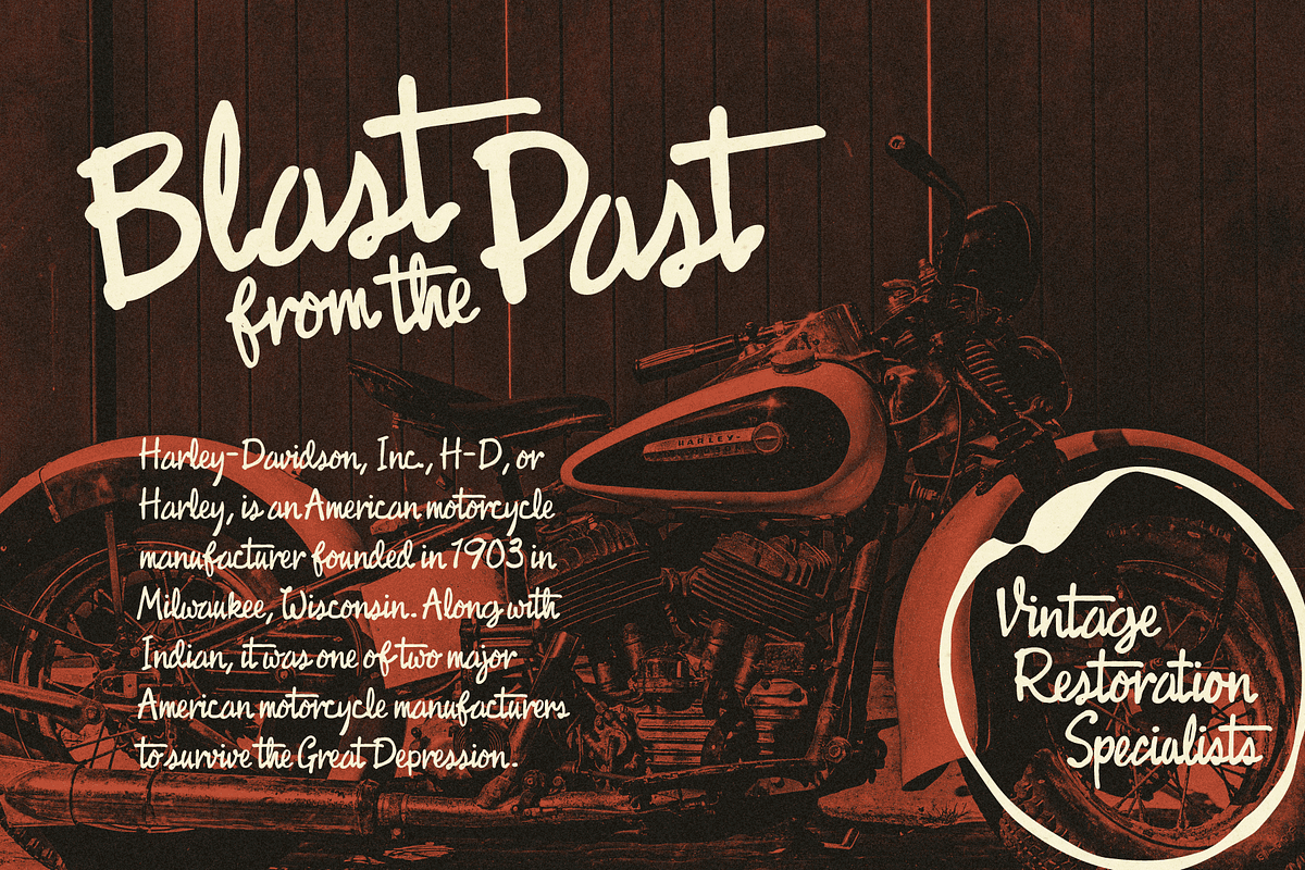 Retro 1950s Inspired Brush Script Font