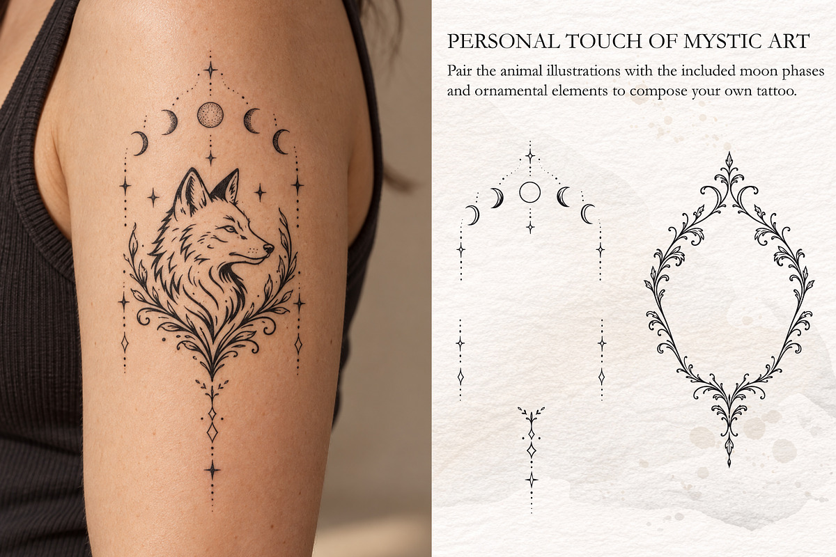 Mystic Animals & Celestial Bundle, an Animal Illustration by Christine Krahl (Photo 7 of 17)