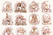 Watercolor Pink Shabby Chic Easter, an Object Illustration by BusyDaydesign (Thumbnail 6 of 9)