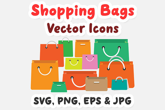 Shopping Bag Flat Color Vector
