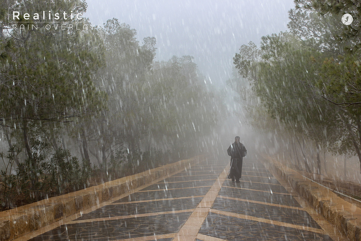 Realistic Rain Overlays, a Texture Graphic by Freezerondigital