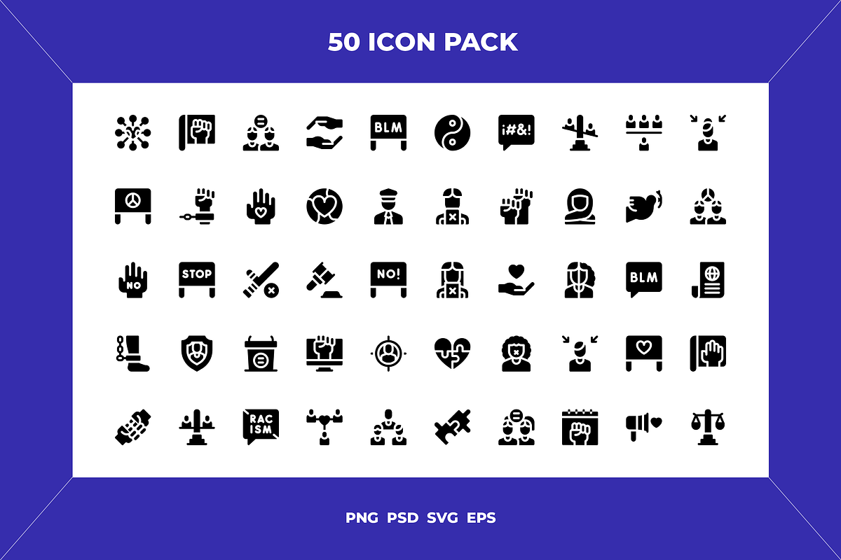 No racism icons, an Outline Icon by Wencory (Photo 1 of 2)