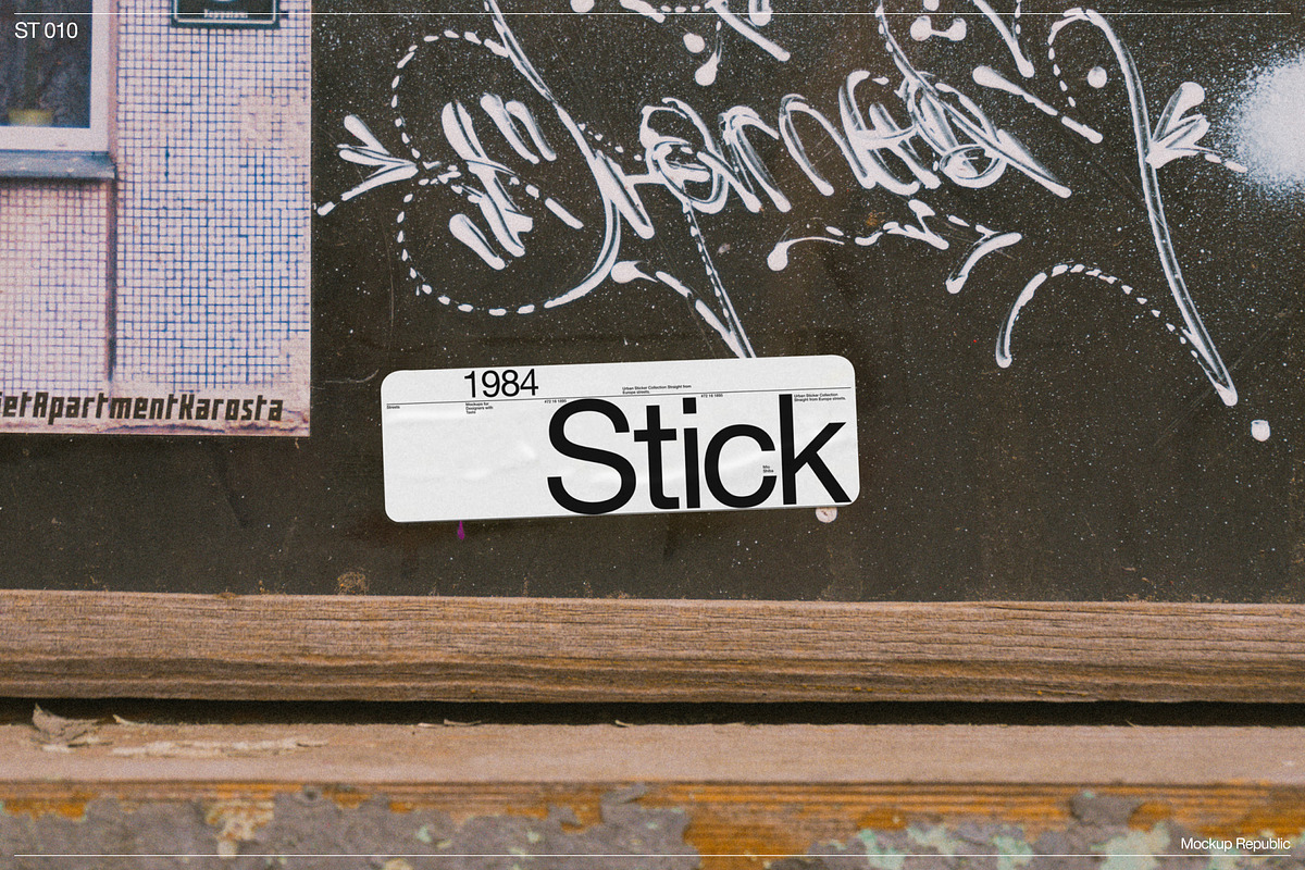 Sticker Mockup 010, a Merchandise Mockup by Burmess (Photo 1 of 3)