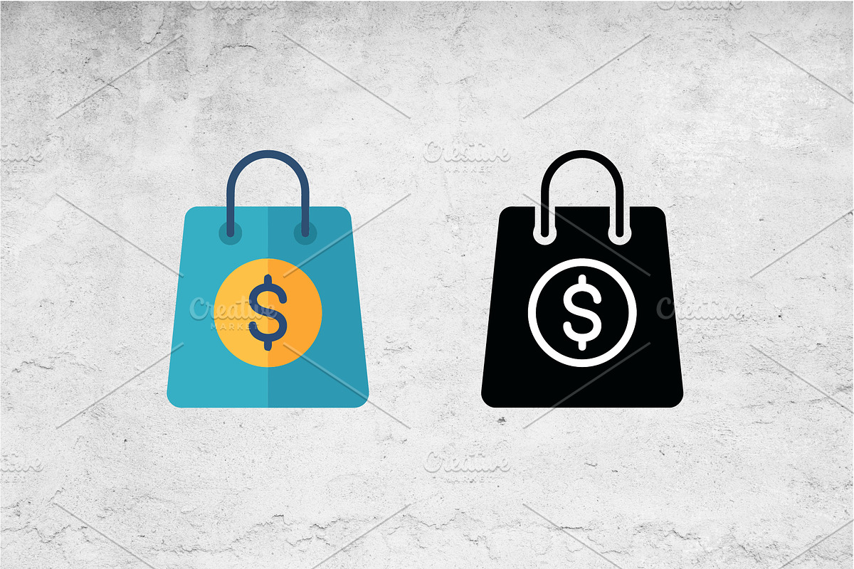 Shopping Bag Icons Set, an Outline Icon by Artonix (Photo 2 of 2)