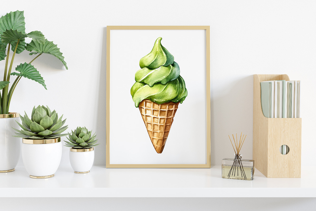 Watercolor Green Tea Clipart Bundle, an Illustration by Canvas Craft (Photo 7 of 8)
