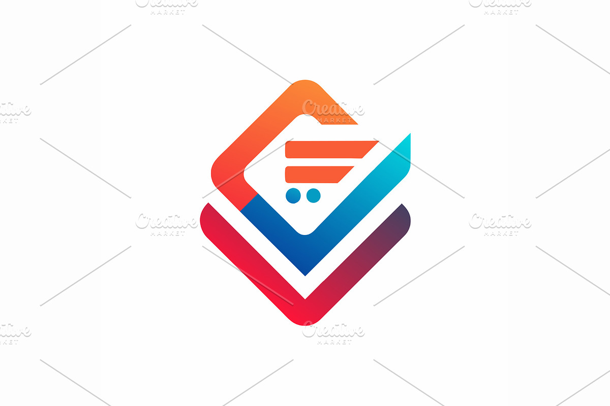 Stylized shopping cart logo symbol a, a Graphic by Iftikhar Alam